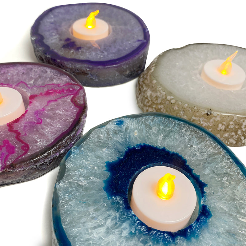 Natural Healing Crystal Candle Holder CH014