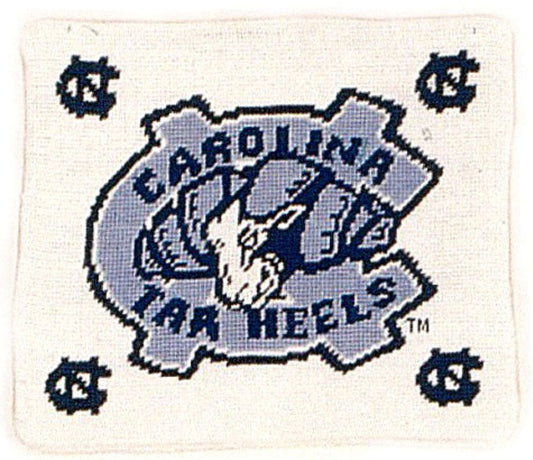 Needlepoint Hand-Embroidered Wool Throw Pillow Exquisite Home DesignsN C Tar Heels