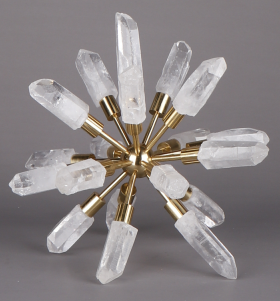 Crystal Energy Ball-rock quartz point