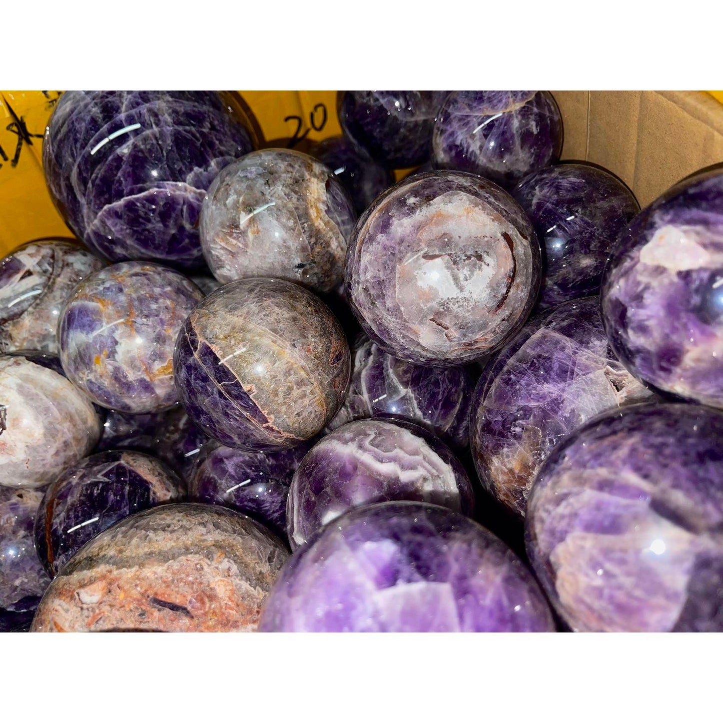 Stunning Chevron Amethyst Sphere for Decorative Collectibles