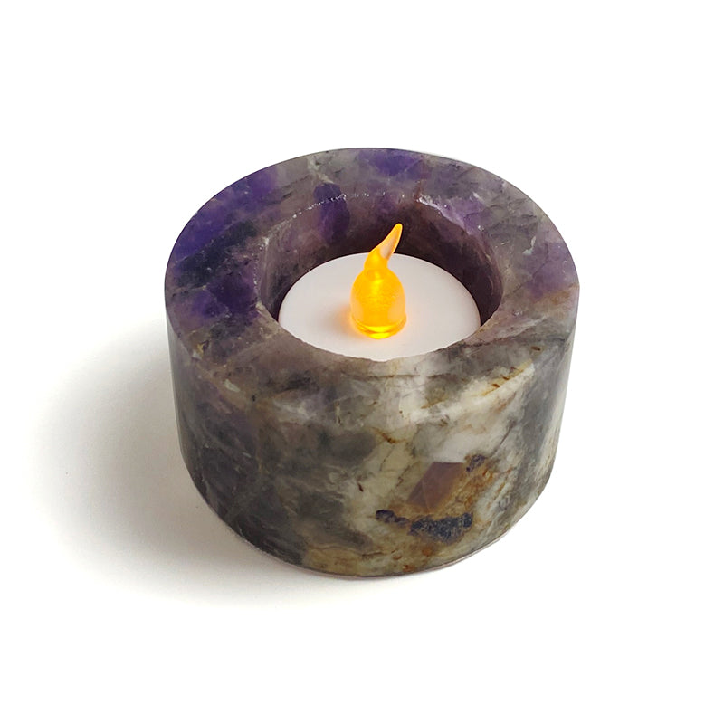 Natural Healing Crystal Candle Holder CH006