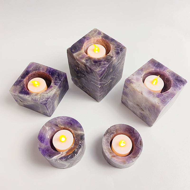 Natural Healing Crystal Candle Holder CH001