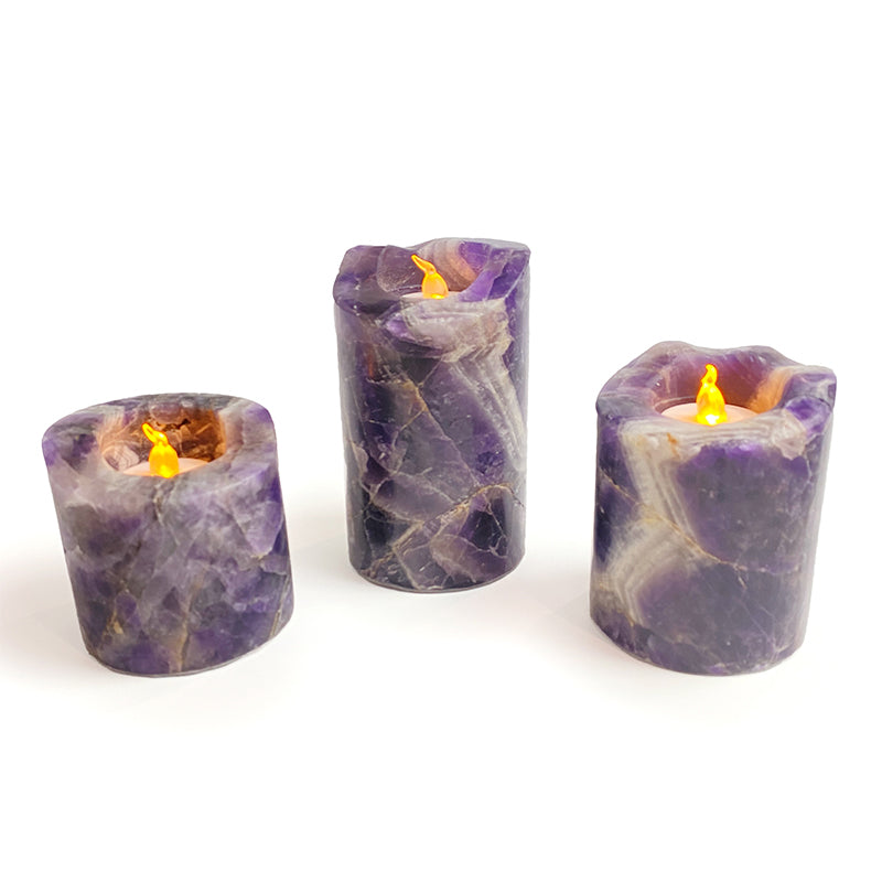 Natural Healing Crystal Candle Holder CH002