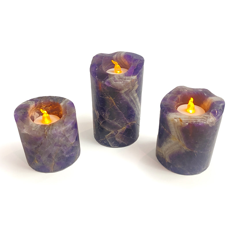 Natural Healing Crystal Candle Holder CH002