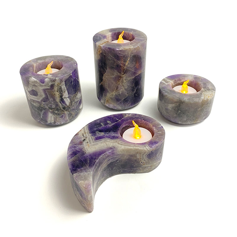 Natural Healing Crystal Candle Holder CH003