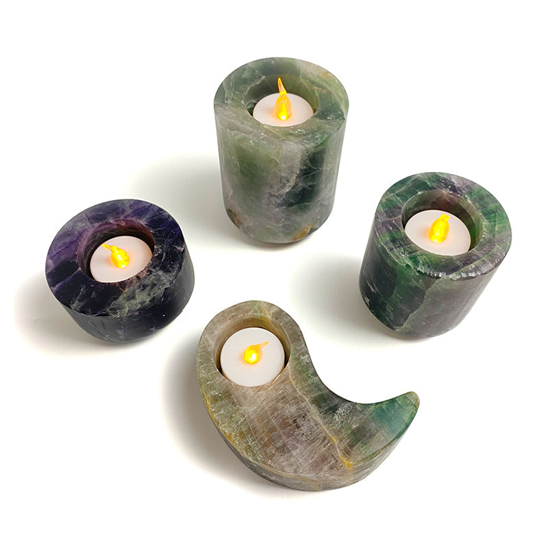 Natural Healing Crystal Candle Holder CH003